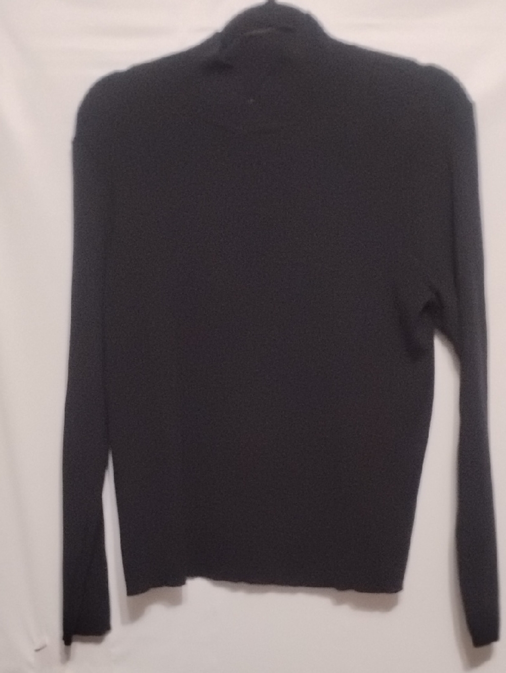 Coldwater Creek Black Turtleneck Crossover Neck Collar‎ Sweater